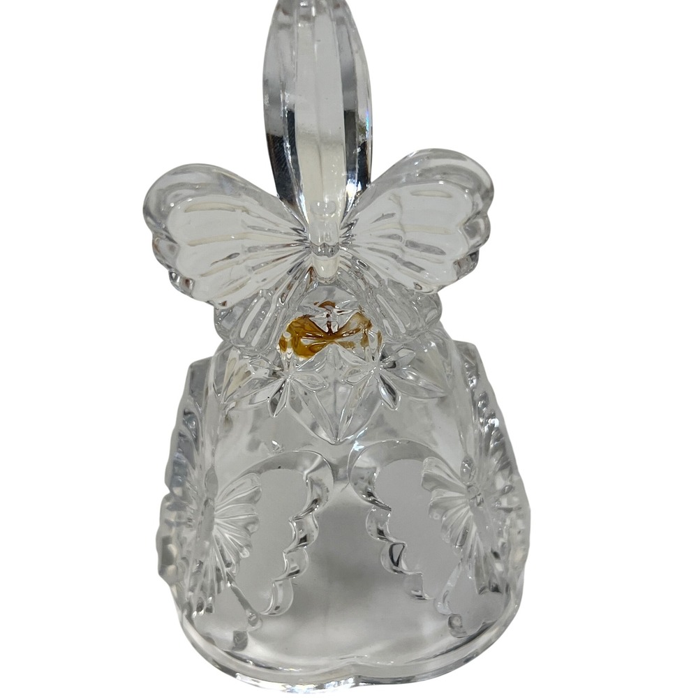 Crystal Bell with Butterfly Elegant‎ Glass Bell Collectible Decor